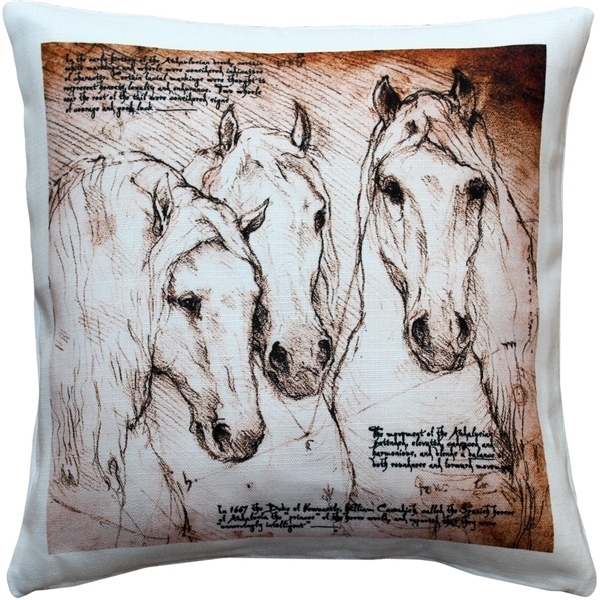 Pillow Decor - Andalusian Horses Throw Pillow 17x17