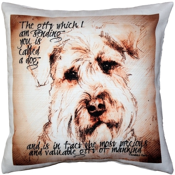 Pillow Decor - Airdale Terrier Gift To Mankind Pillow 17x17