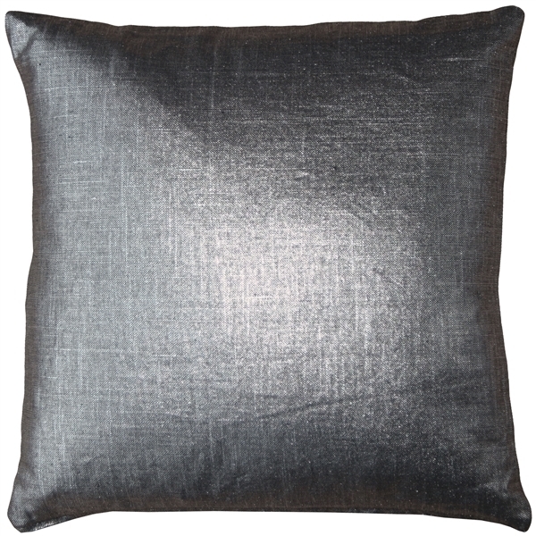 Pillow Decor - Tuscany Linen Platinum Metallic 20x20 Throw Pillow