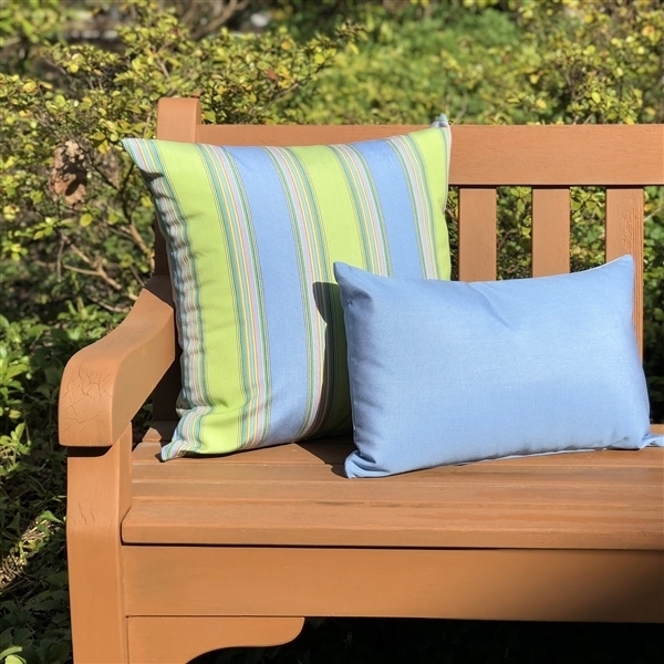 Pillow Decor - Sunbrella Air Blue 12x19 Outdoor Pillow