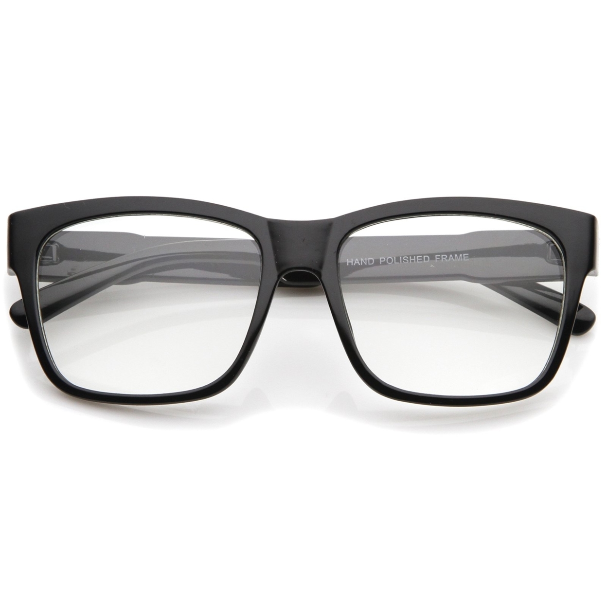 Casual Bold Square Clear Lens Horn Rimmed Eyeglasses 53mm - Matte Tortoise / Clear
