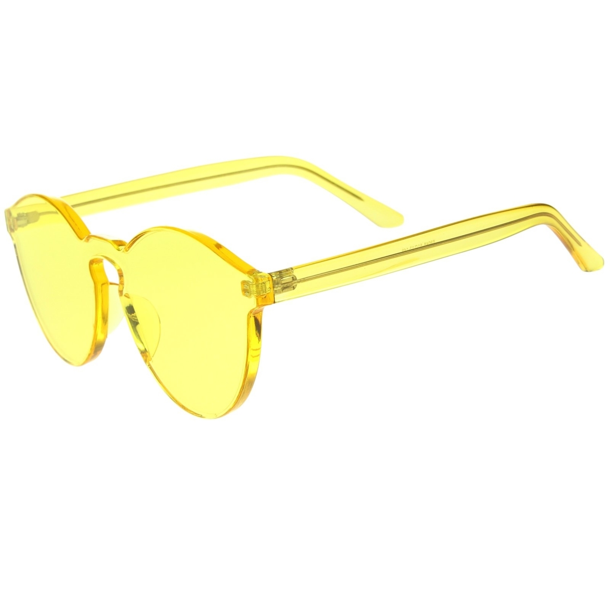 One Piece PC Lens Rimless Ultra-Bold Colorful Mono Block Sunglasses 60mm - Smoke