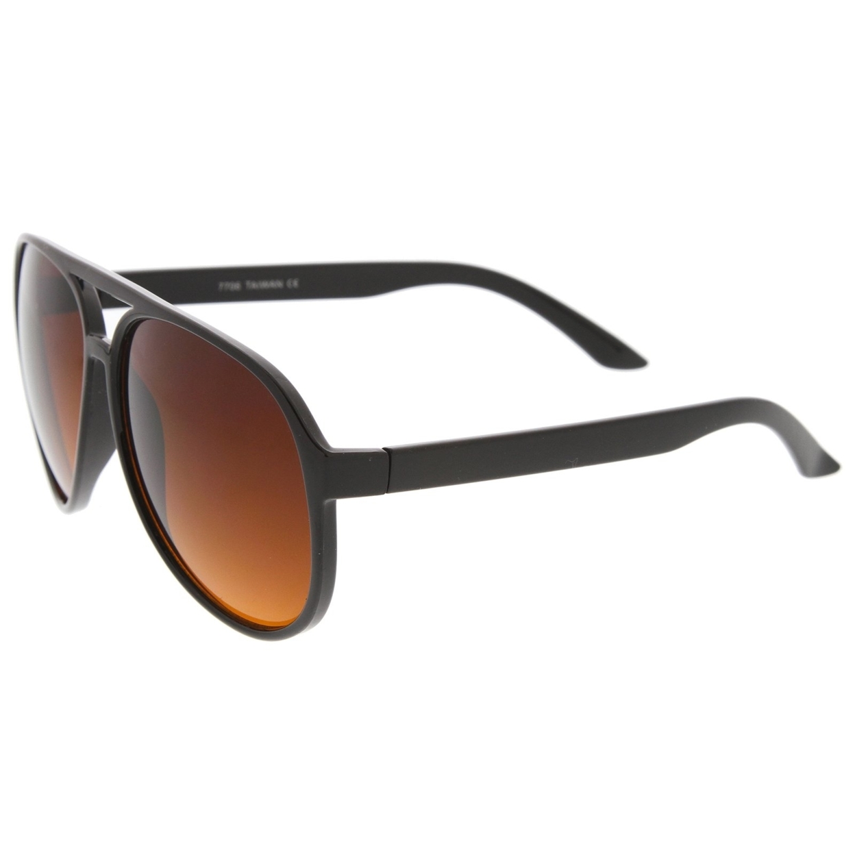 Retro Large Blue Blocking Lens Aviator Sunglasses 60mm - 2-Pack , Blk/Orange Gradient & TT/Amber