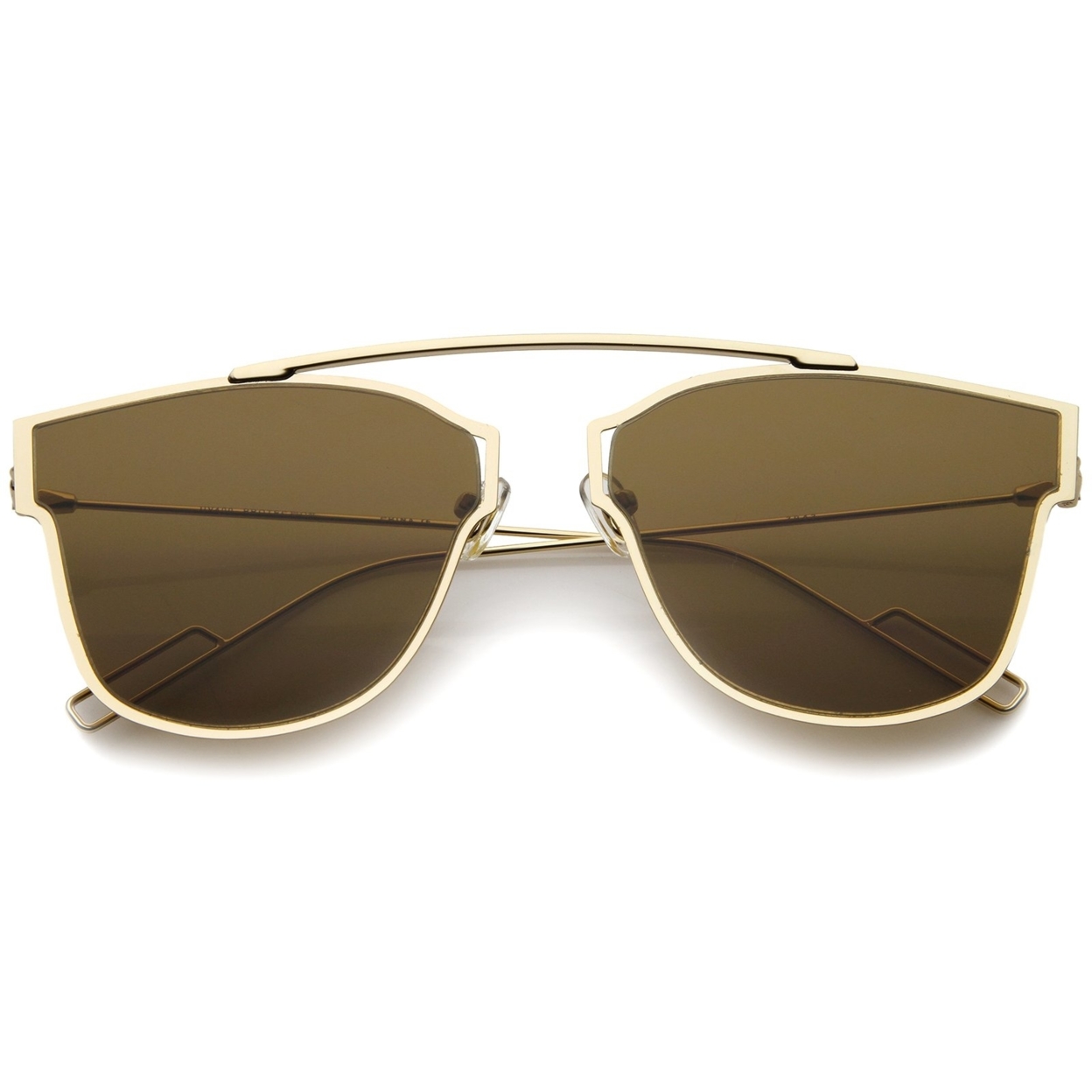 Modern Fashion Ultra Thin Open Metal Minimalist Pantos Aviator Sunglasses 55mm - Gunmetal /Blue