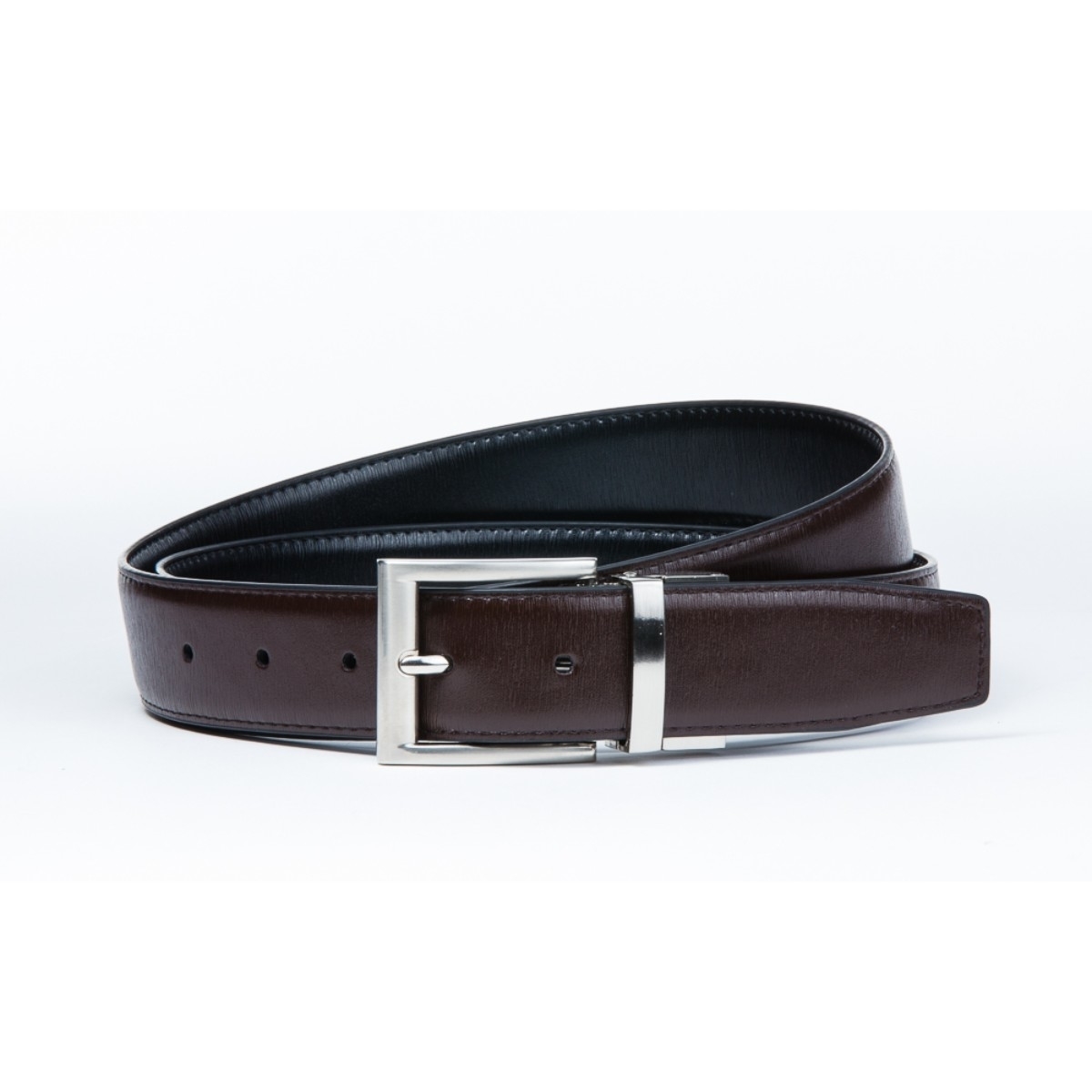 MKF Collection By Mia K. Handbag Ali Genuine Leather Reversible Belt - BLACK, L