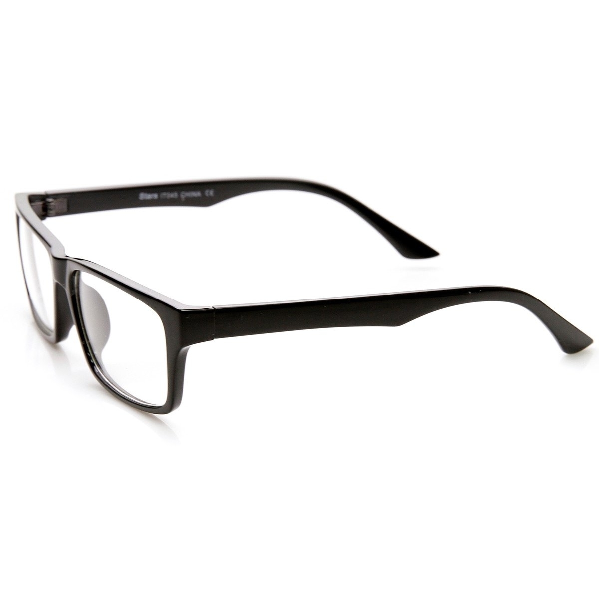 Modern Fashion Basic Mod Rectangular Clear Lens Glasses - Tortoise