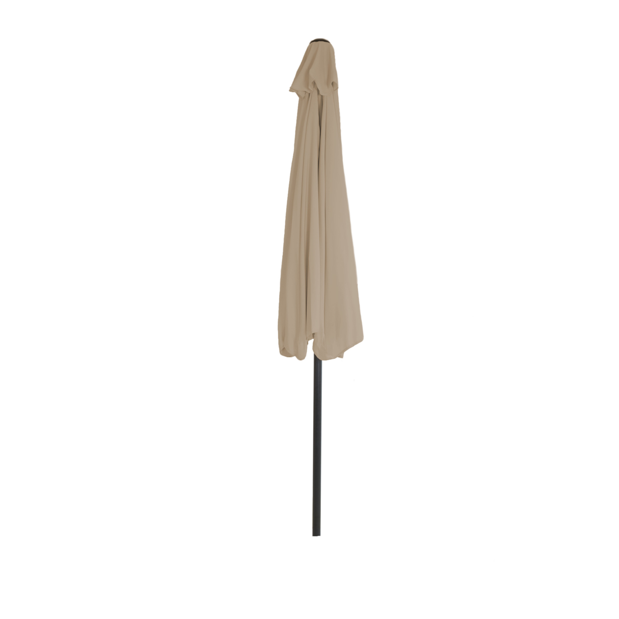 Half Round Patio Umbrella With Easy Crank- Small Space Outdoor Shade Umbrella Sand