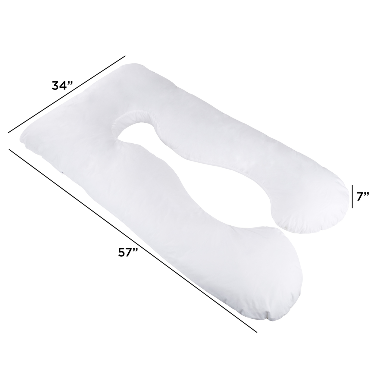 Full Body Pillow- 7 In 1 Pillow With Removeable Cover, Comfortable U-Shape For Support
