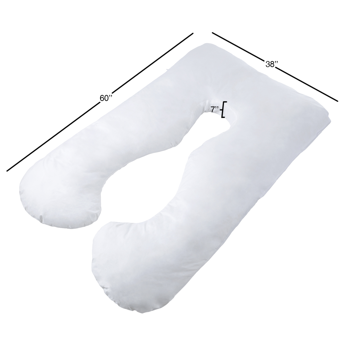 Full Body Pillow- 7 In 1 Jumbo Pillow With Removable Washable Cover, Comfortable U-Shape Pregnancy Pillow