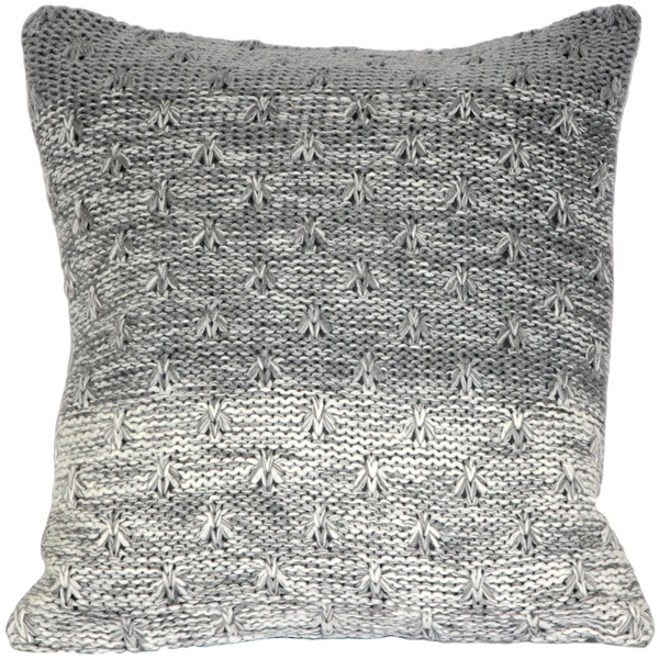 Pillow Decor - Hygge Storm Gray Knit Pillow