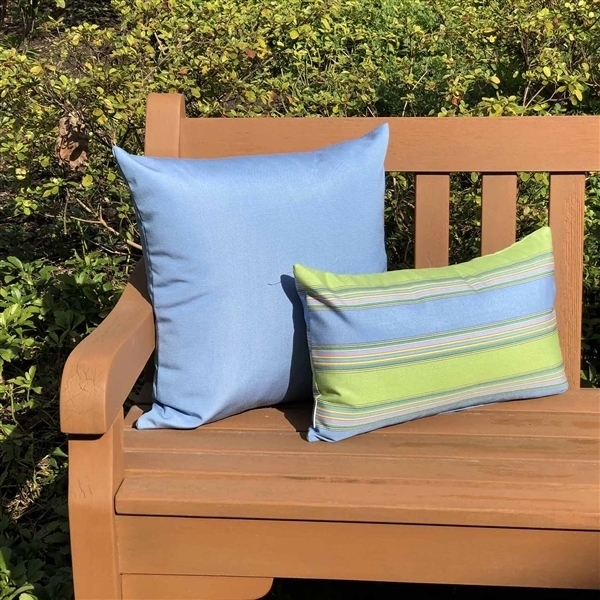 Pillow Decor - Sunbrella Bravada Limelite 12x19 Outdoor Pillow