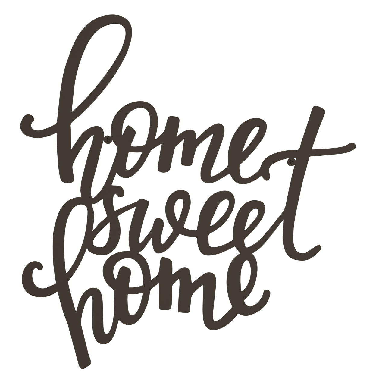 Metal Cutout- Home Sweet Home Decorative Wall Sign-3D Word Art Home Accent Decor