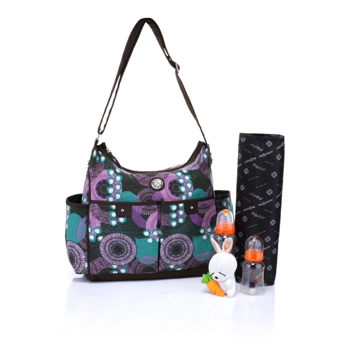 MKF Collection By Mia K. MSF Enfants Simplicity Series Marcel Microfiber Baby Handbag - Purple