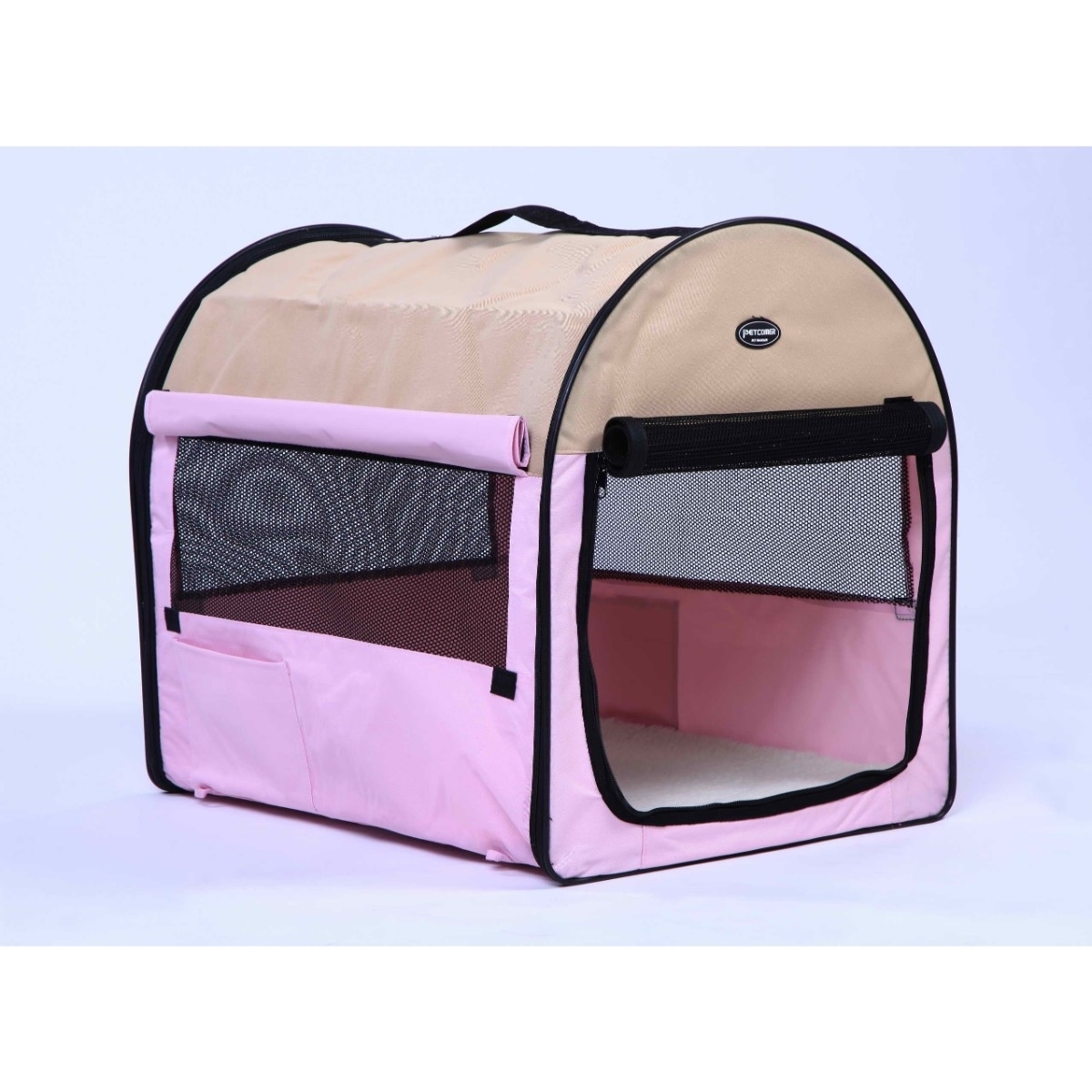 MKF Collection By Mia K. Handbag Doggy Boo Fashionable Bicycle Pet Carrier - Pink Beige L