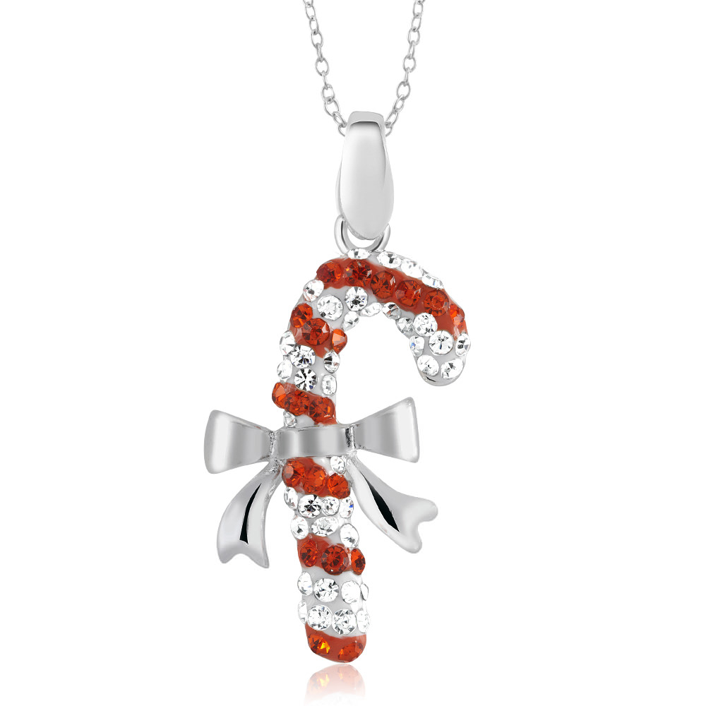 Crystal Holiday Necklaces - CandyCane