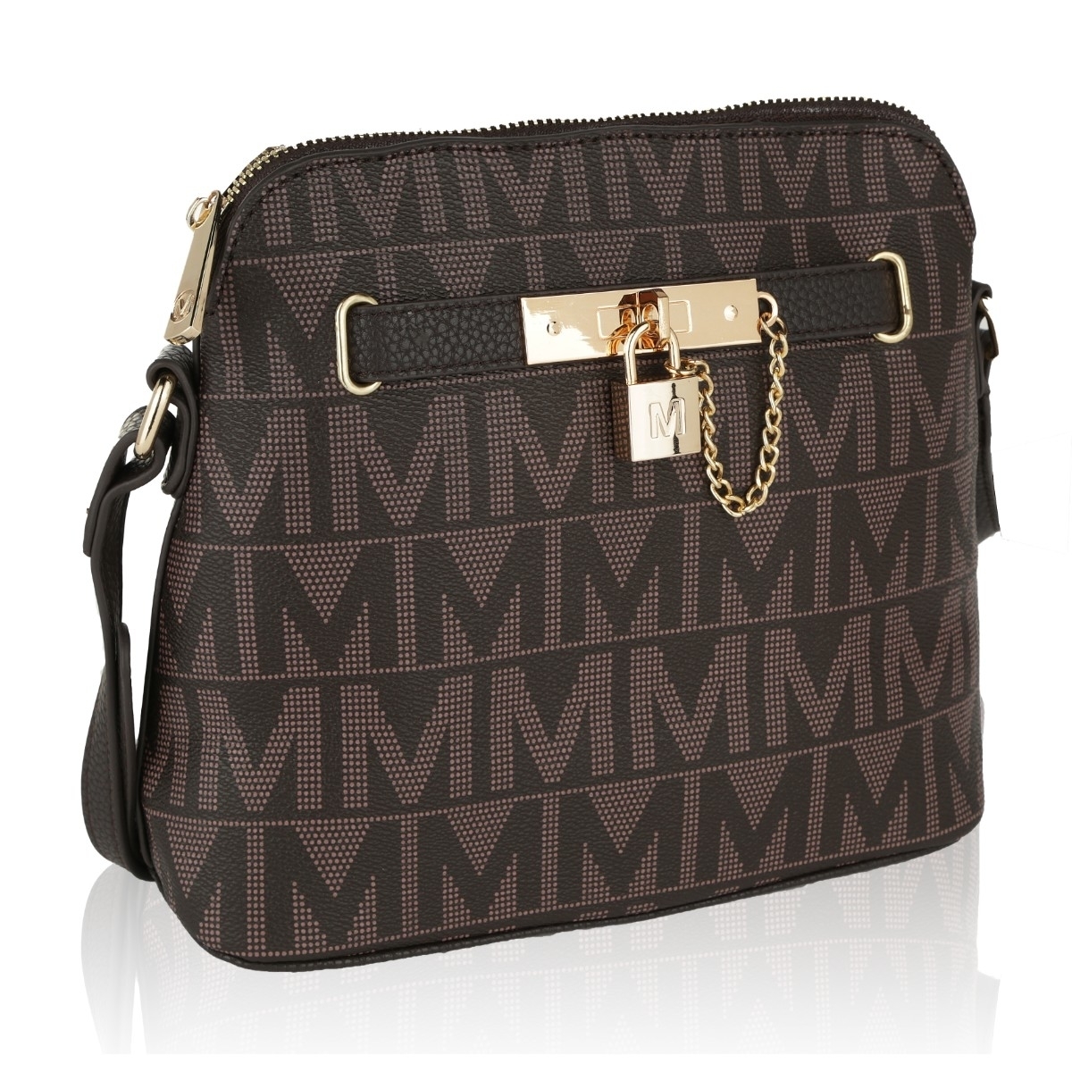 MKF Collection By Mia K. Gena M Signature Crossbody Handbag - Beige