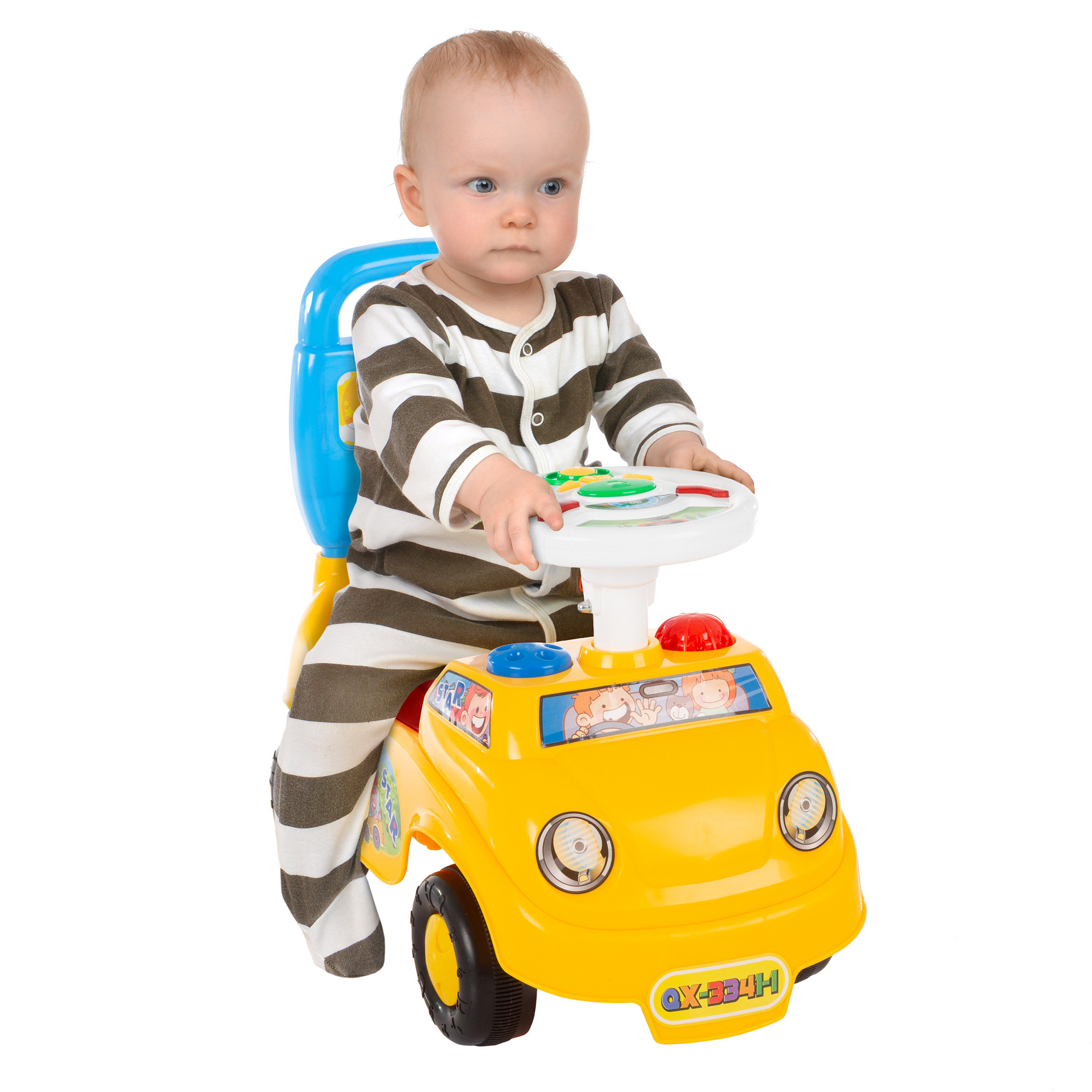 Baby Walking Riding Activity Car Scoot Or Walk Behind Lights Sounds 10 - 30 Months Toddlers
