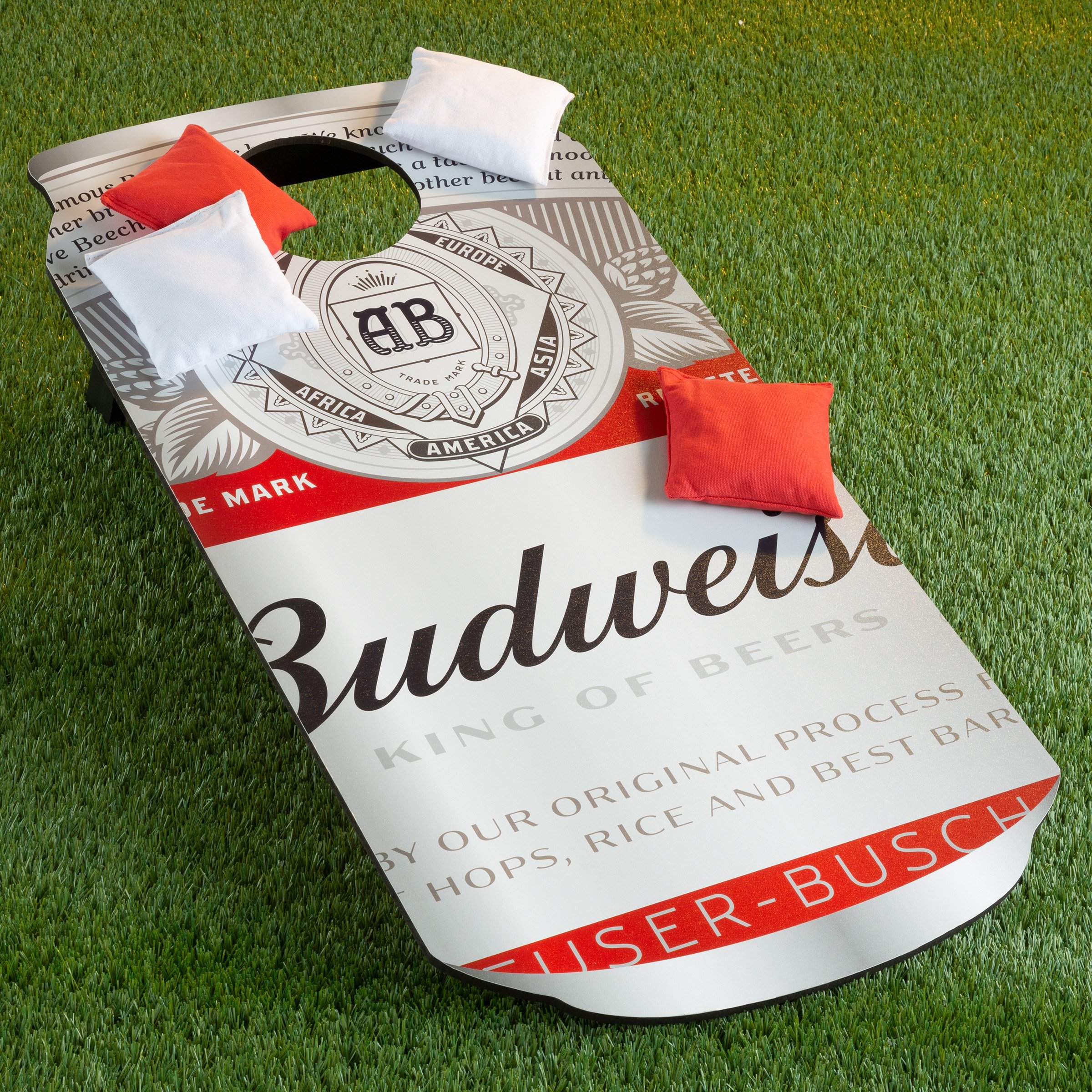 Budweiser Can Bean Bag Toss Cornhole Corn Hole Game Boards Travel Portable