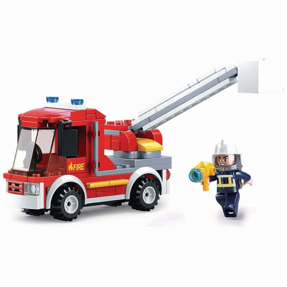 Sluban Kids SLU08611 Fire Truck Building Blocks 136 Pcs Set Building Toy Fire Vehicle