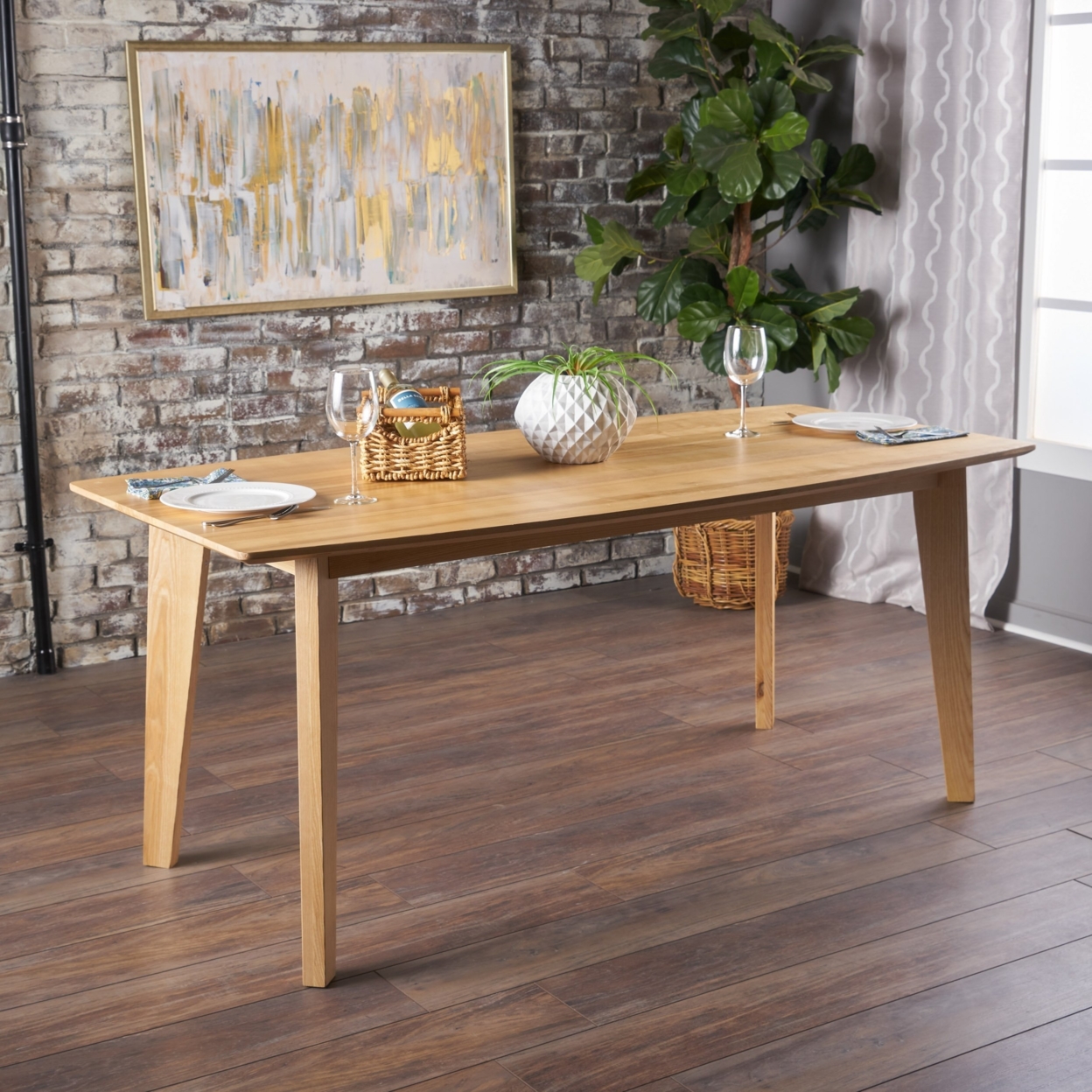 Cassius Neutral Finished Ash Wood Dining Table