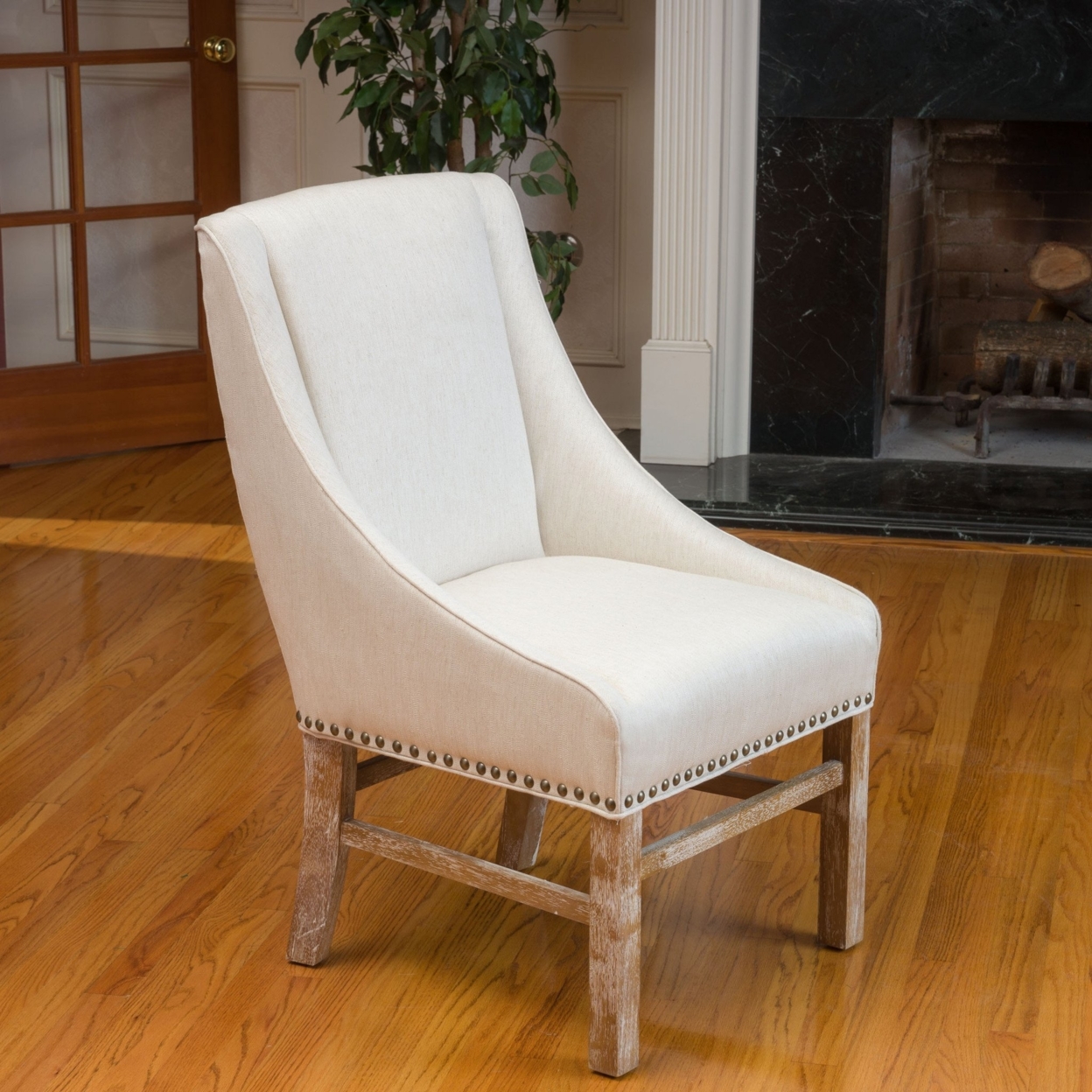 Claudia Linen Colored Fabric Dining Chair