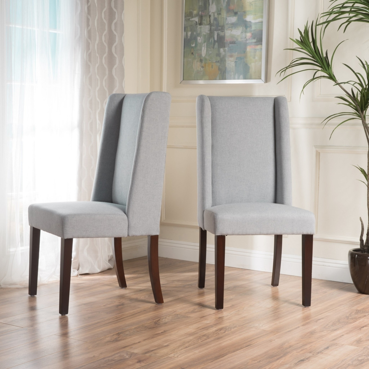 Cline Elegant High Back Modern Dining Chair (Set Of 2) - Oxford Gray