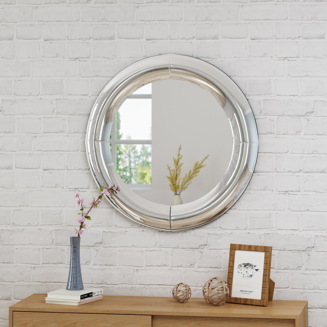 Hahn Glam Circular Wall Mirror