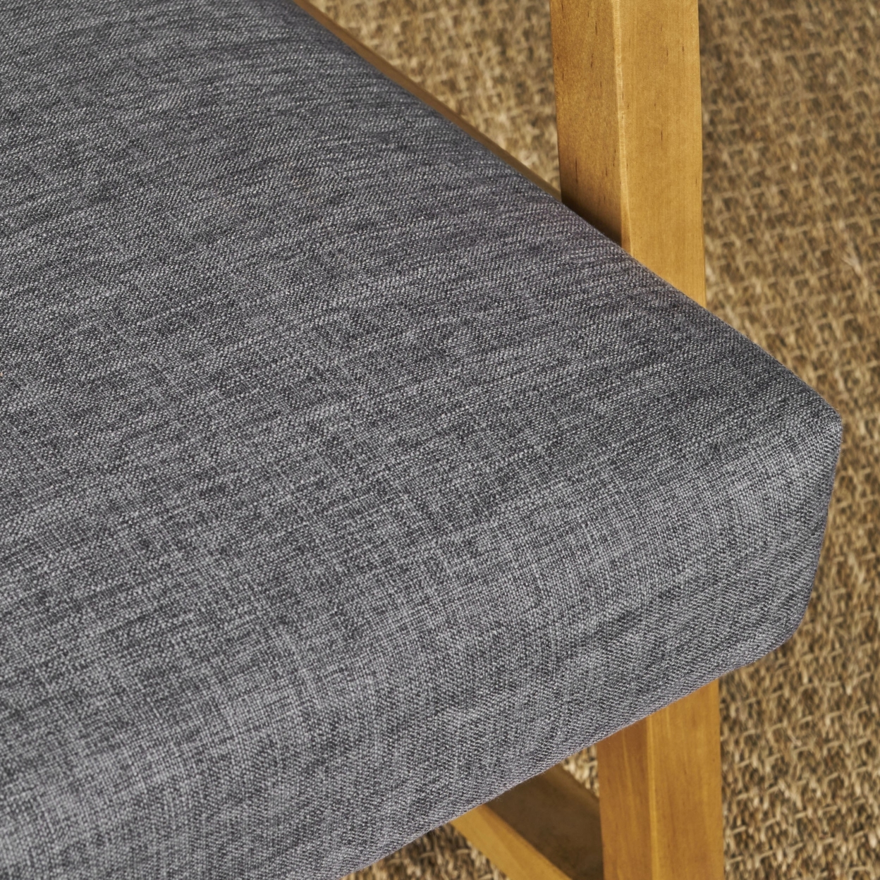 Hank Mid Century Modern Fabric Rocking Chair - Gray