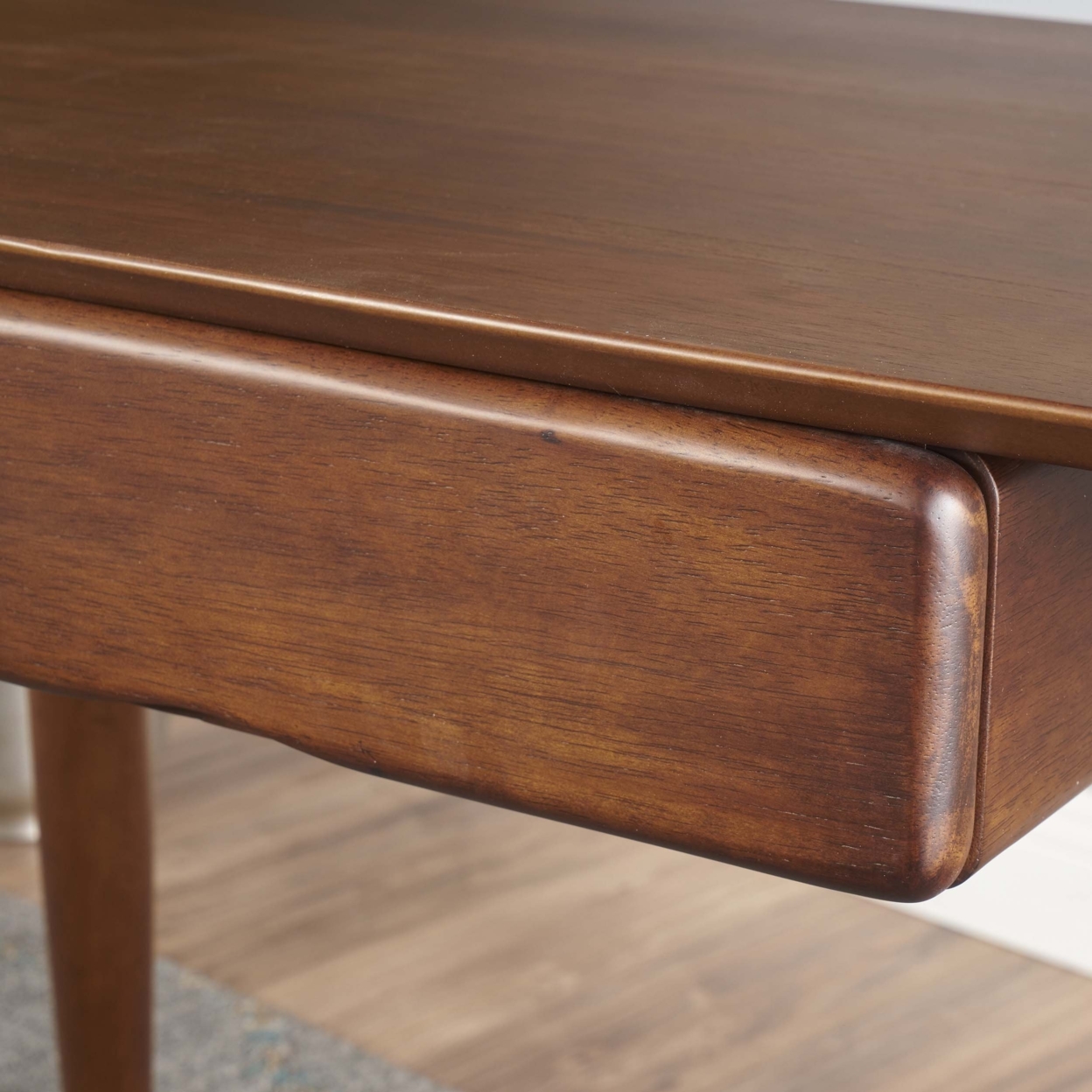 Kidman Wood Study Table With Faux Wood Overlay - Walnut