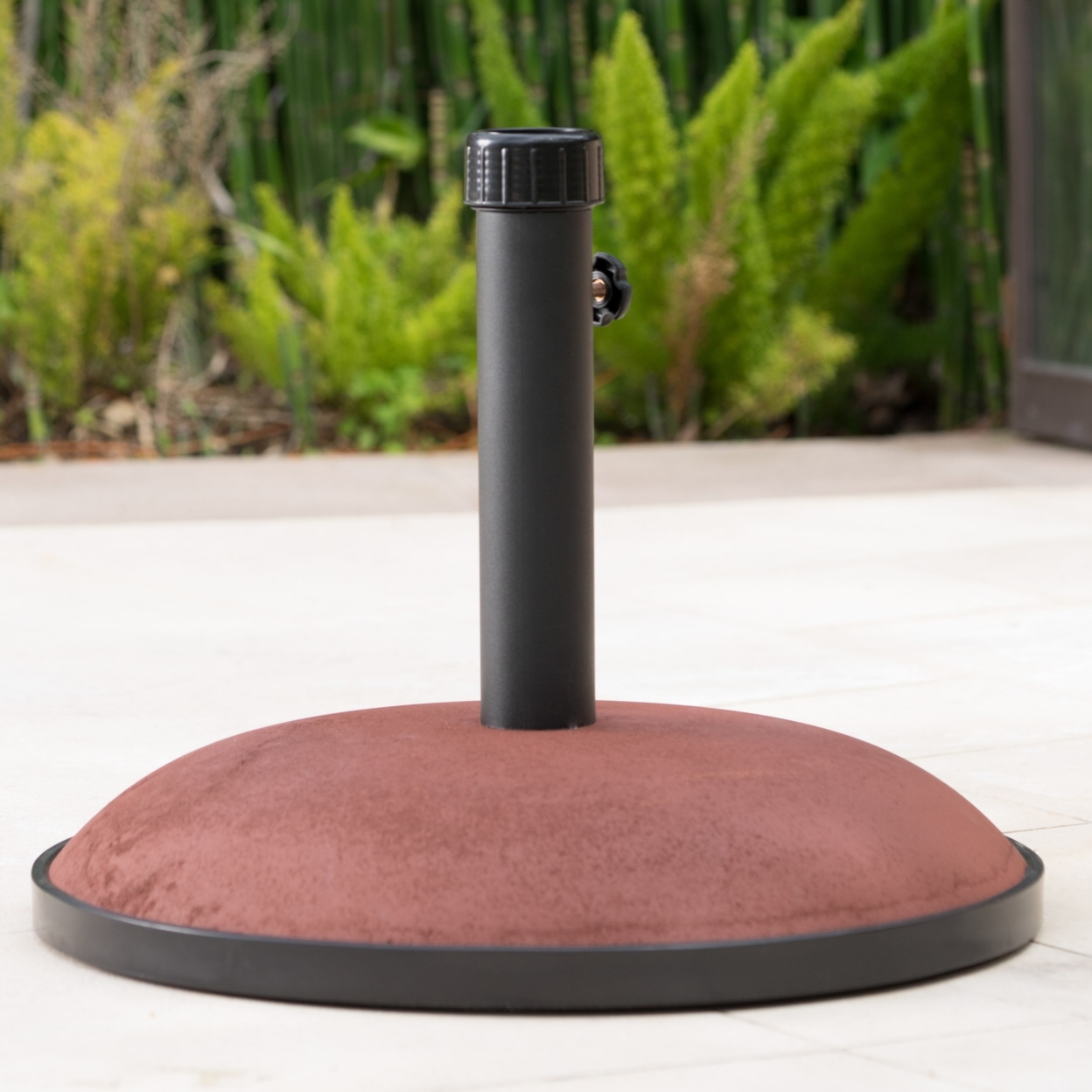 Stoic 66lbs Concrete And Iron Umbrella Base - Brownish Red