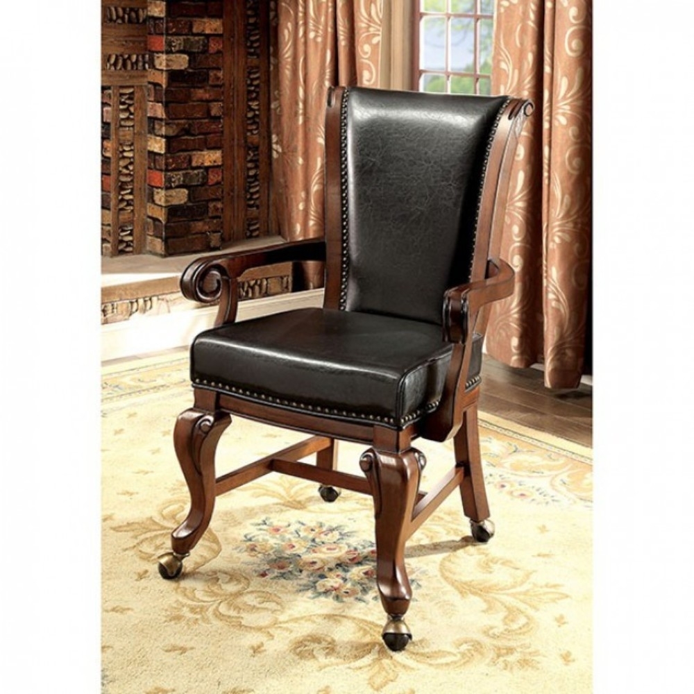 Majestic Contemporary Arm Chair Brown Pack Of 2- Saltoro Sherpi