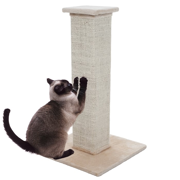 28 Inch Sisal Burlap Cat Scratching Post Kitty Stretching Claw Stick