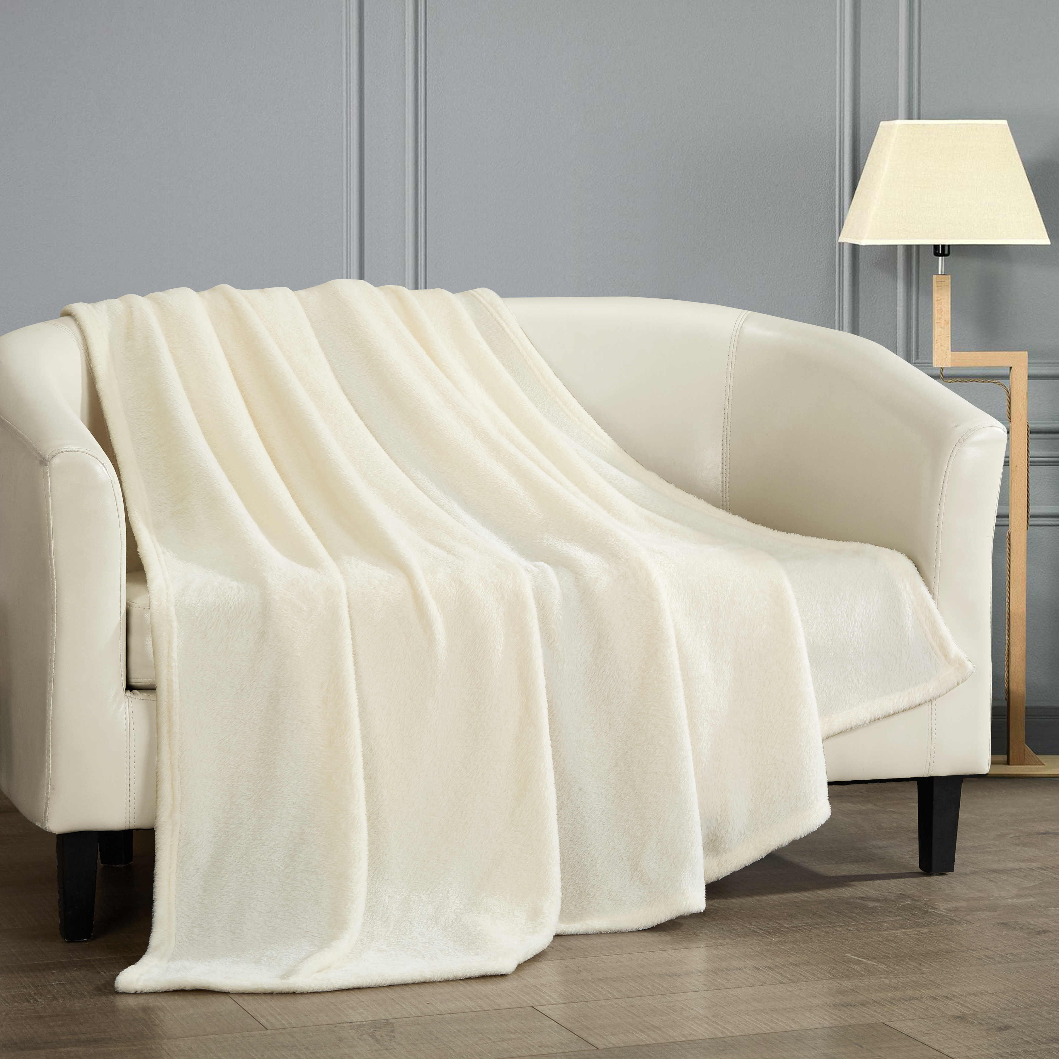 Kaeden Throw Blanket Cozy Super Soft Ultra Plush Micro Mink Fleece Decorative Design - Camel
