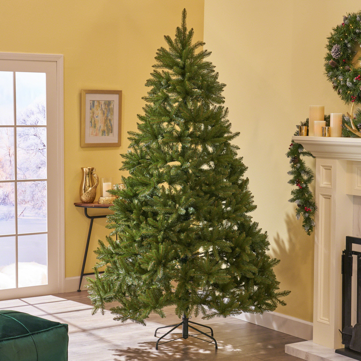7.5-foot Fraser Fir Pre-Lit Or Unlit Hinged Artificial Christmas Tree - Lightless, Default