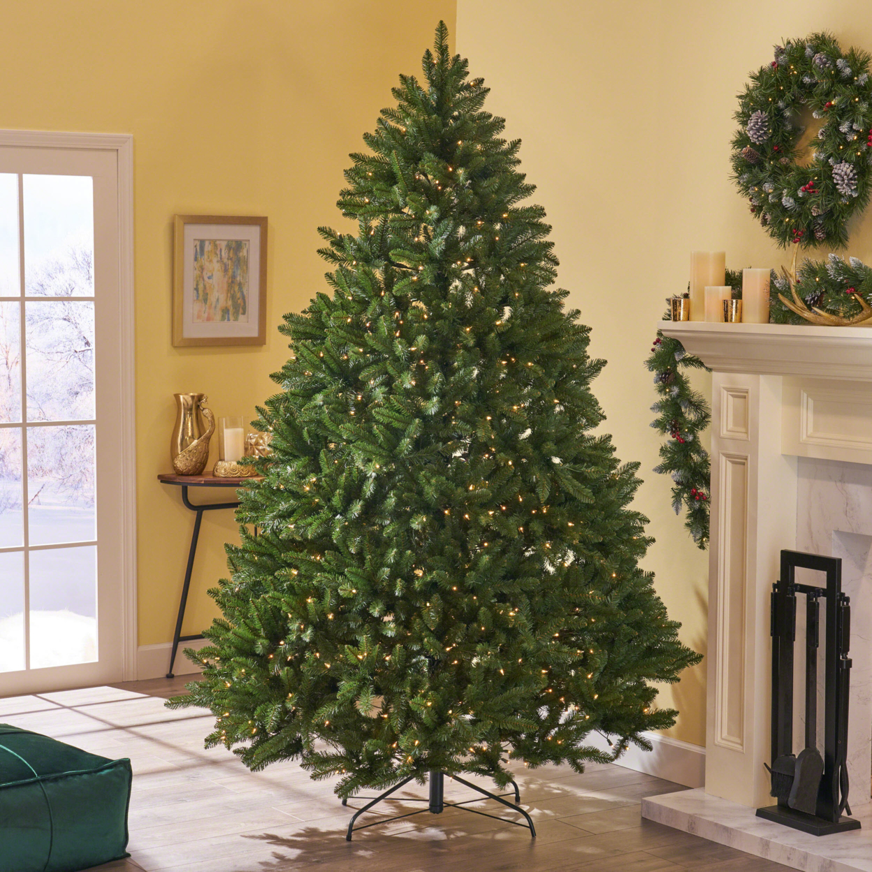9-foot Norway Spruce Pre-Lit Or Unlit Hinged Artificial Christmas Tree - Lightless, Default