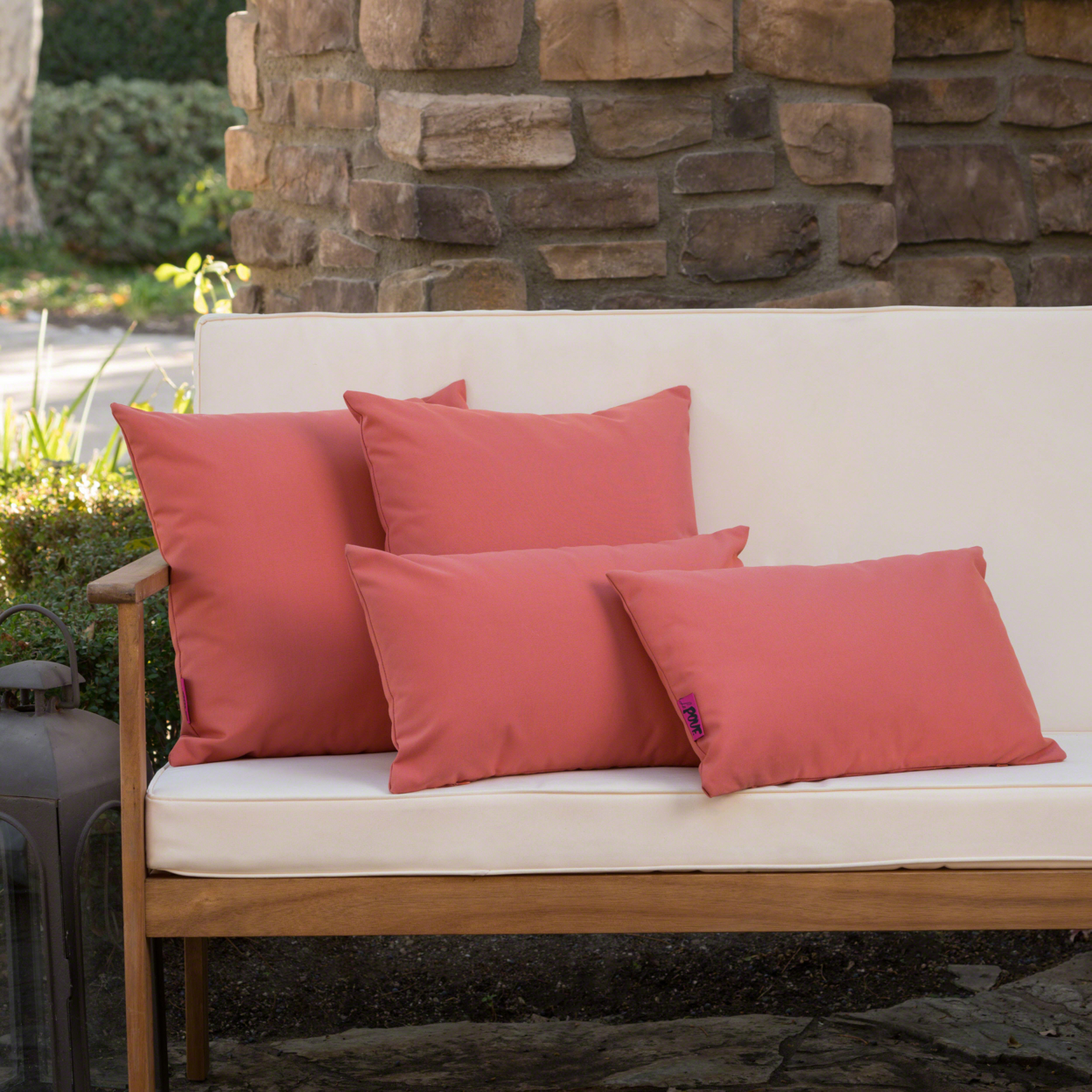 Coronado Outdoor Water Resistant Square And Rectangular Throw Pillows (Set Of 4) - Gray