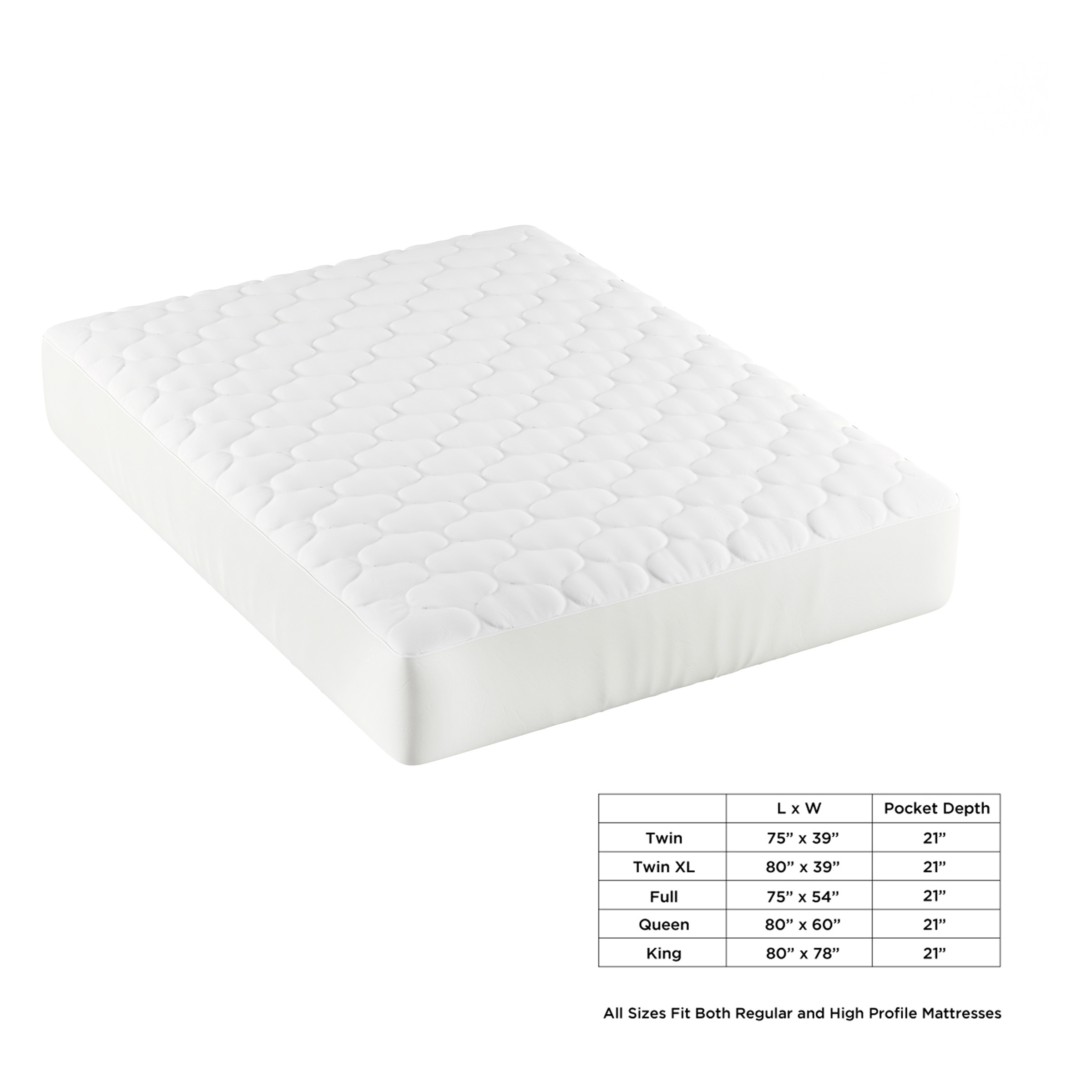 Mattress Cover-Made From Hypo-Allergenic Bamboo Fiber Rayon- Skirted Bed Protector, Breathable Pad With Fitted No Slip Corners - Full