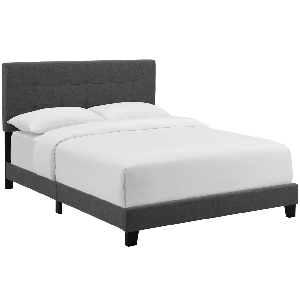 Amira Full Upholstered Fabric Bed (6000-GRY)