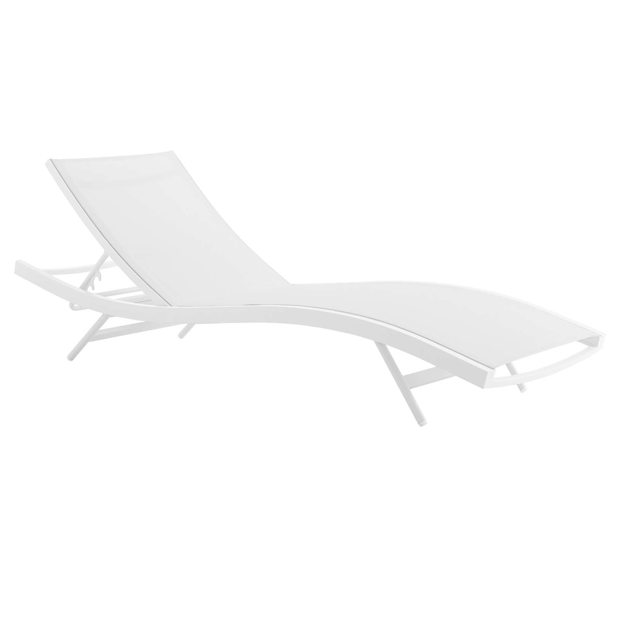 Glimpse Outdoor Patio Mesh Chaise Lounge Chair (3300-WHI-WHI)