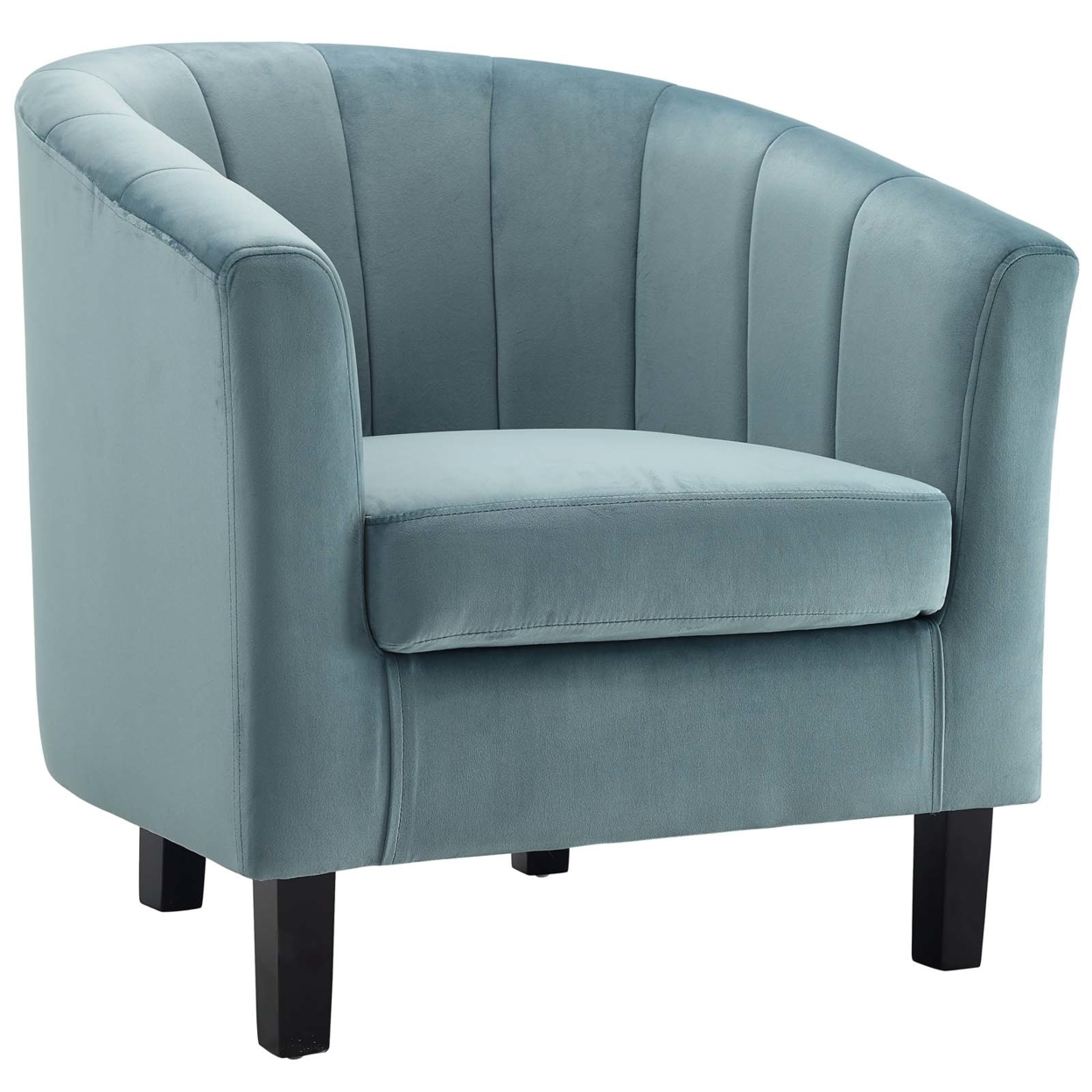 Prospect Channel Tufted Upholstered Velvet Armchair (3188-LBU)