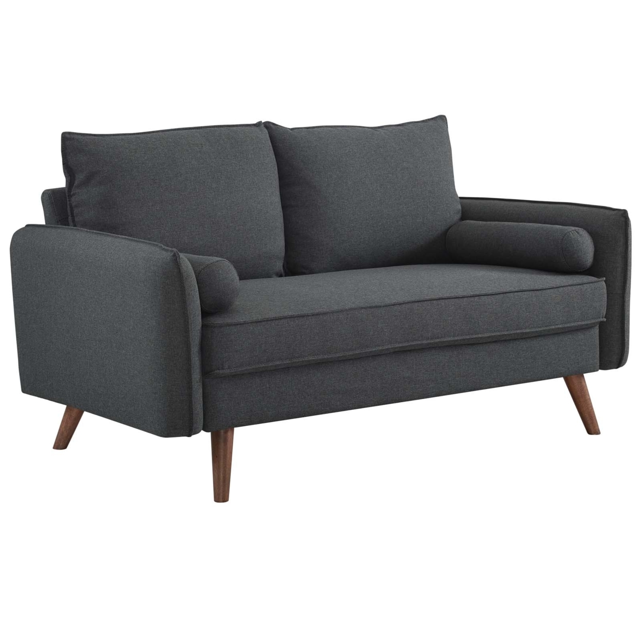 Revive Upholstered Fabric Loveseat (3091-GRY)
