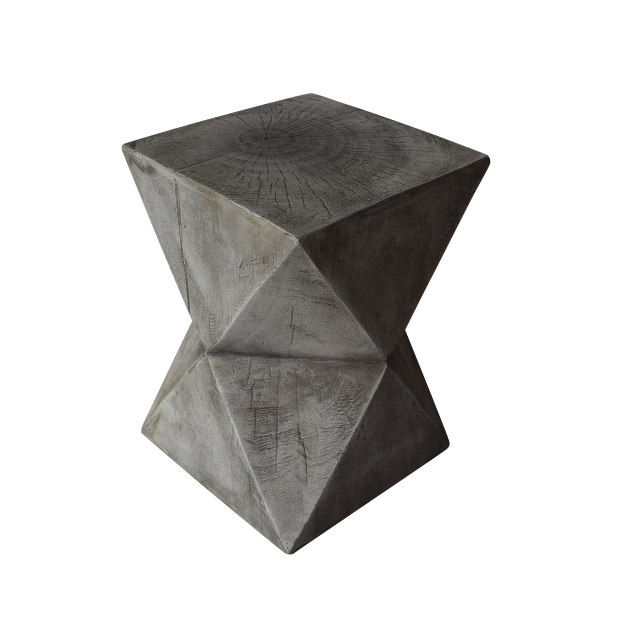 Lux Outdoor Light-Weight Concrete Accent Table - Light Gray