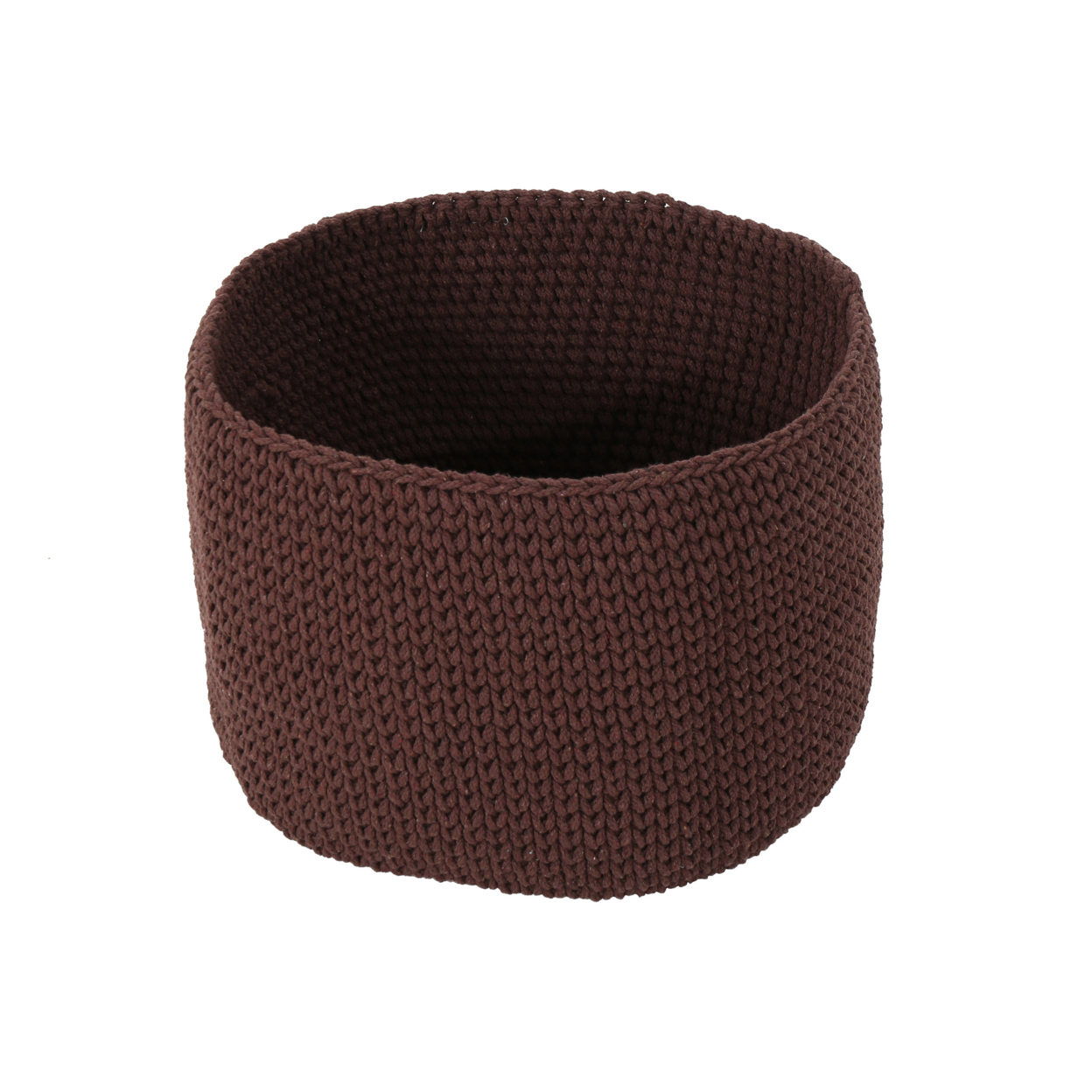 Moore Knitten Cotton Sundries Basket - Coffee