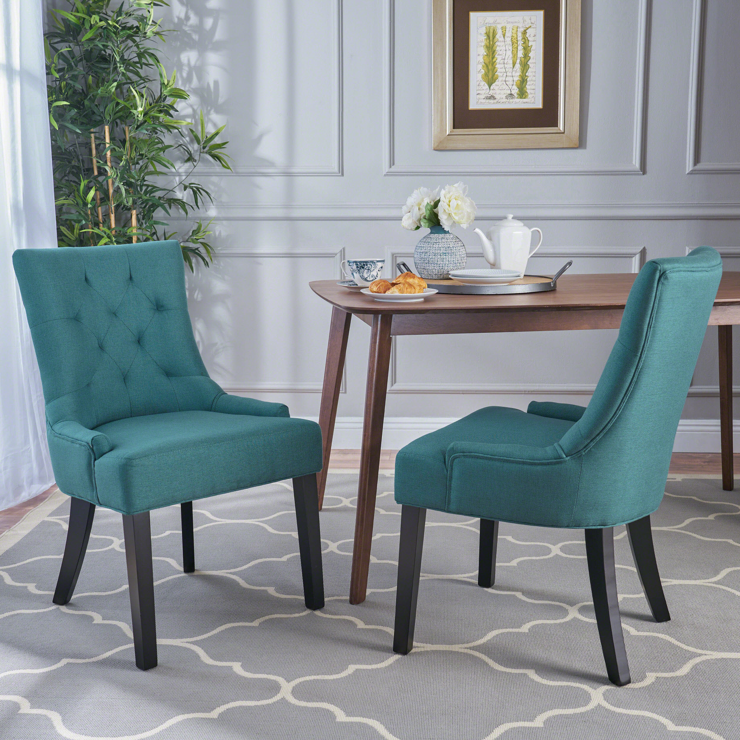 Stacy Dining/Accent Chairs (Set Of 2) - Fabric, Light Sky