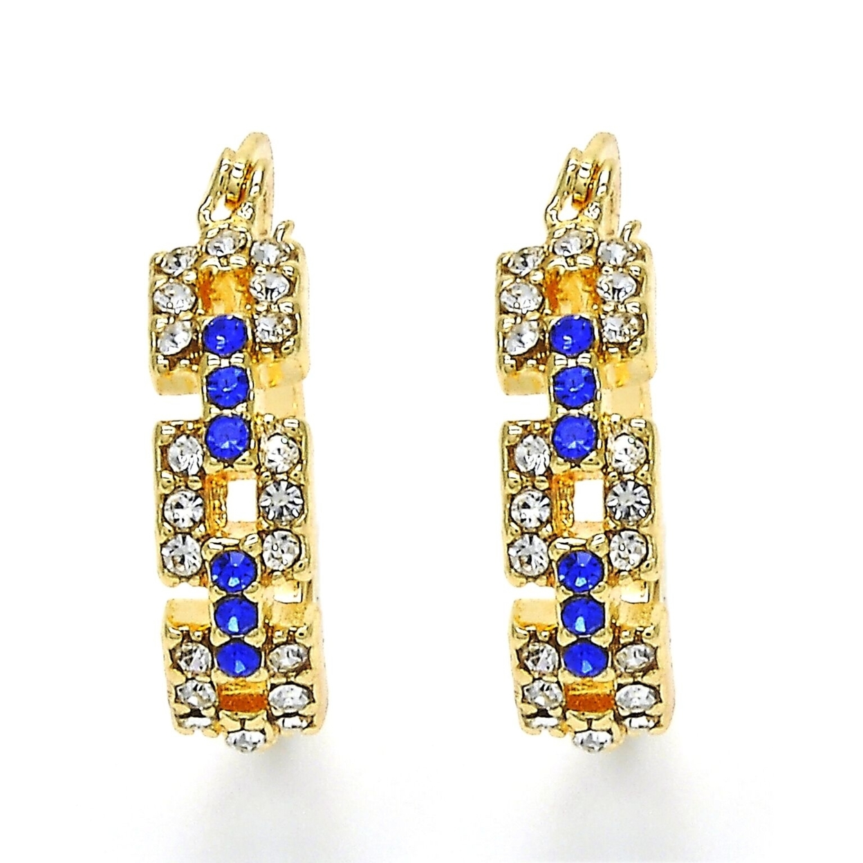 14K Gold Filled Blue Unique Shape Earrings