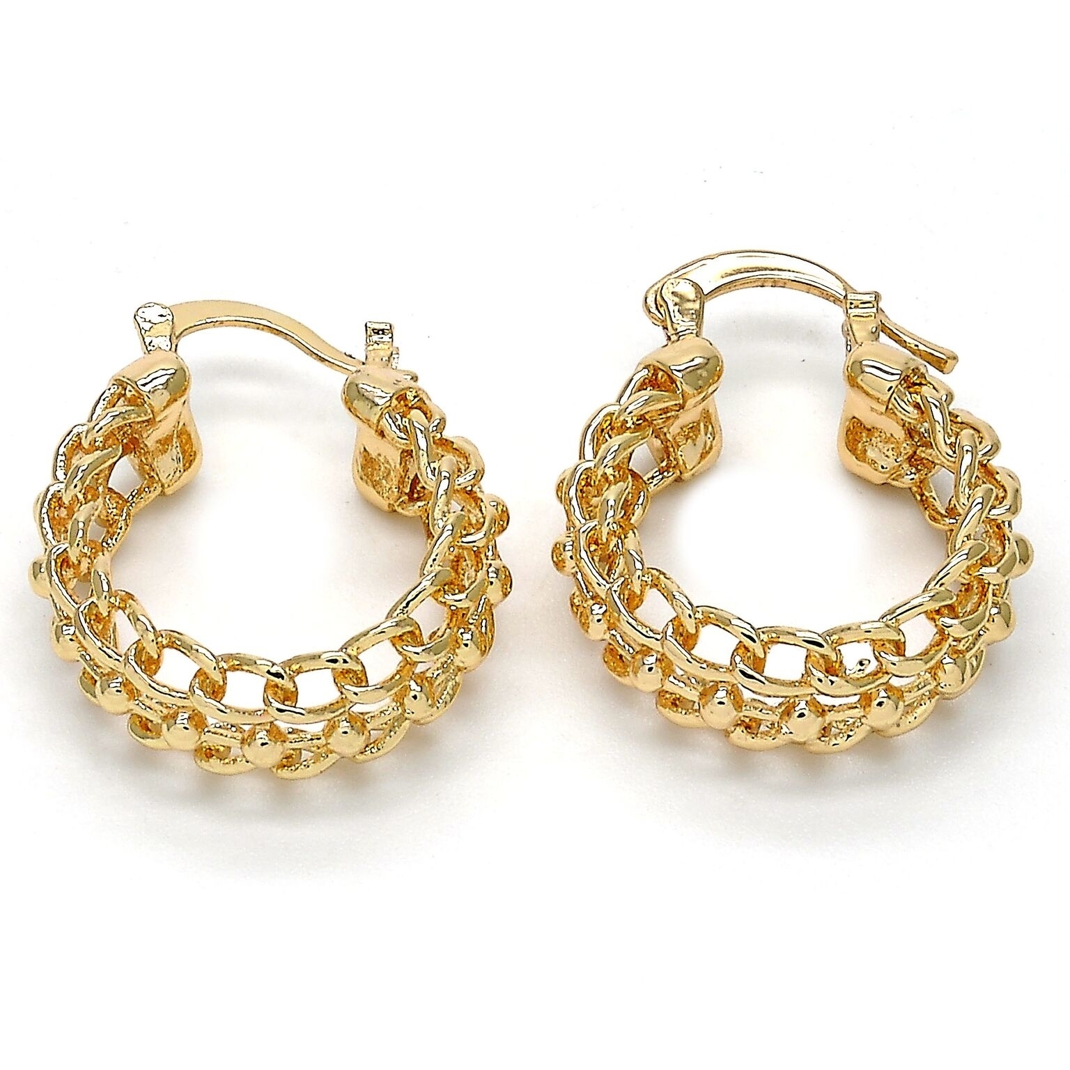 Gold Filled High Polish Finsh Cable Small HOOP Earring 25MM