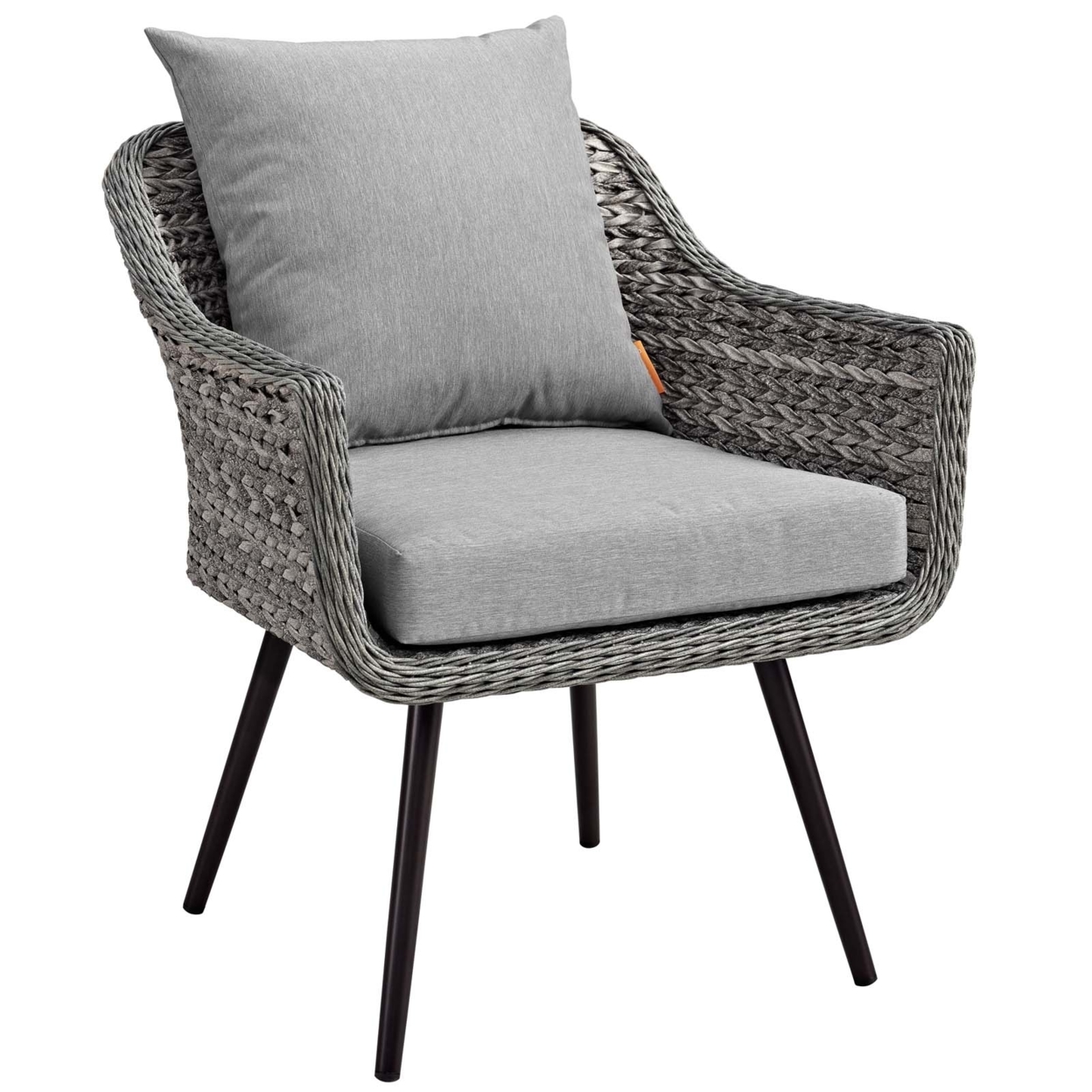 Endeavor Outdoor Patio Wicker Rattan Armchair (3023-GRY-GRY)