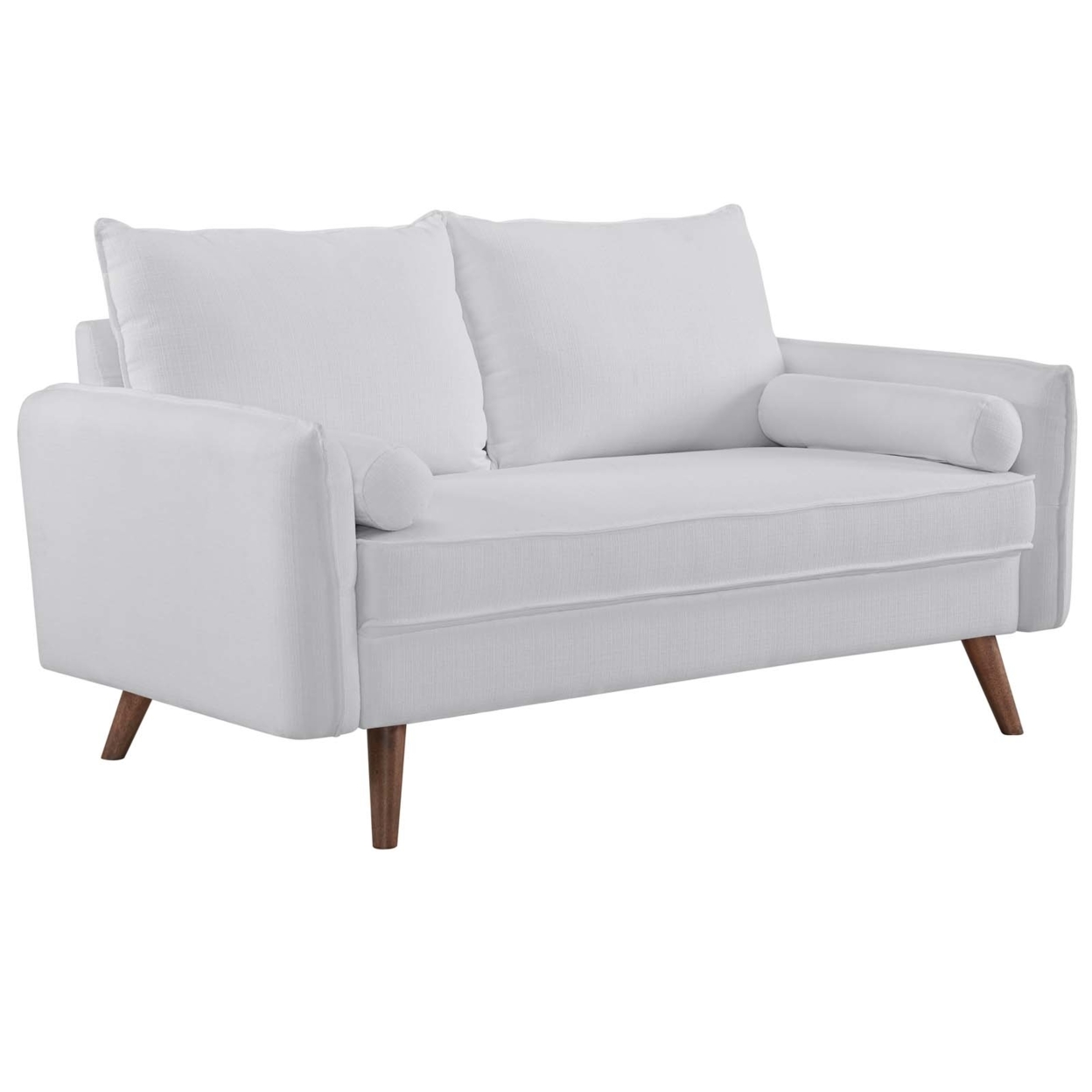 Revive Upholstered Fabric Loveseat (3091-WHI)