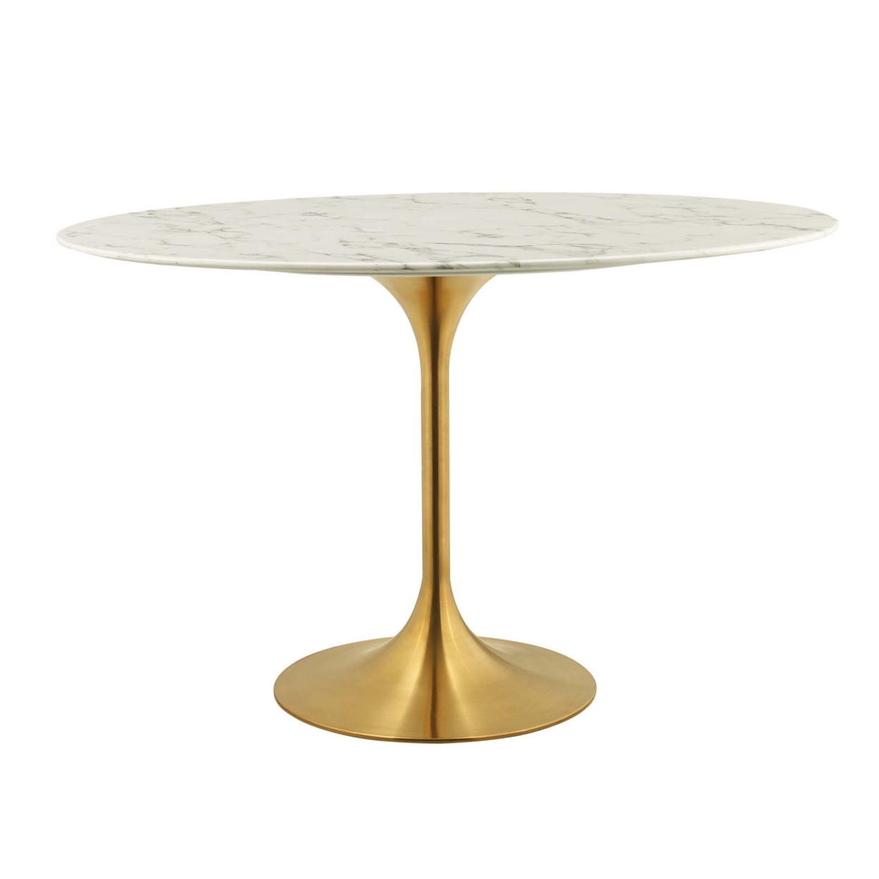 Lippa 48 Oval Dining Table (3216-GLD-WHI)