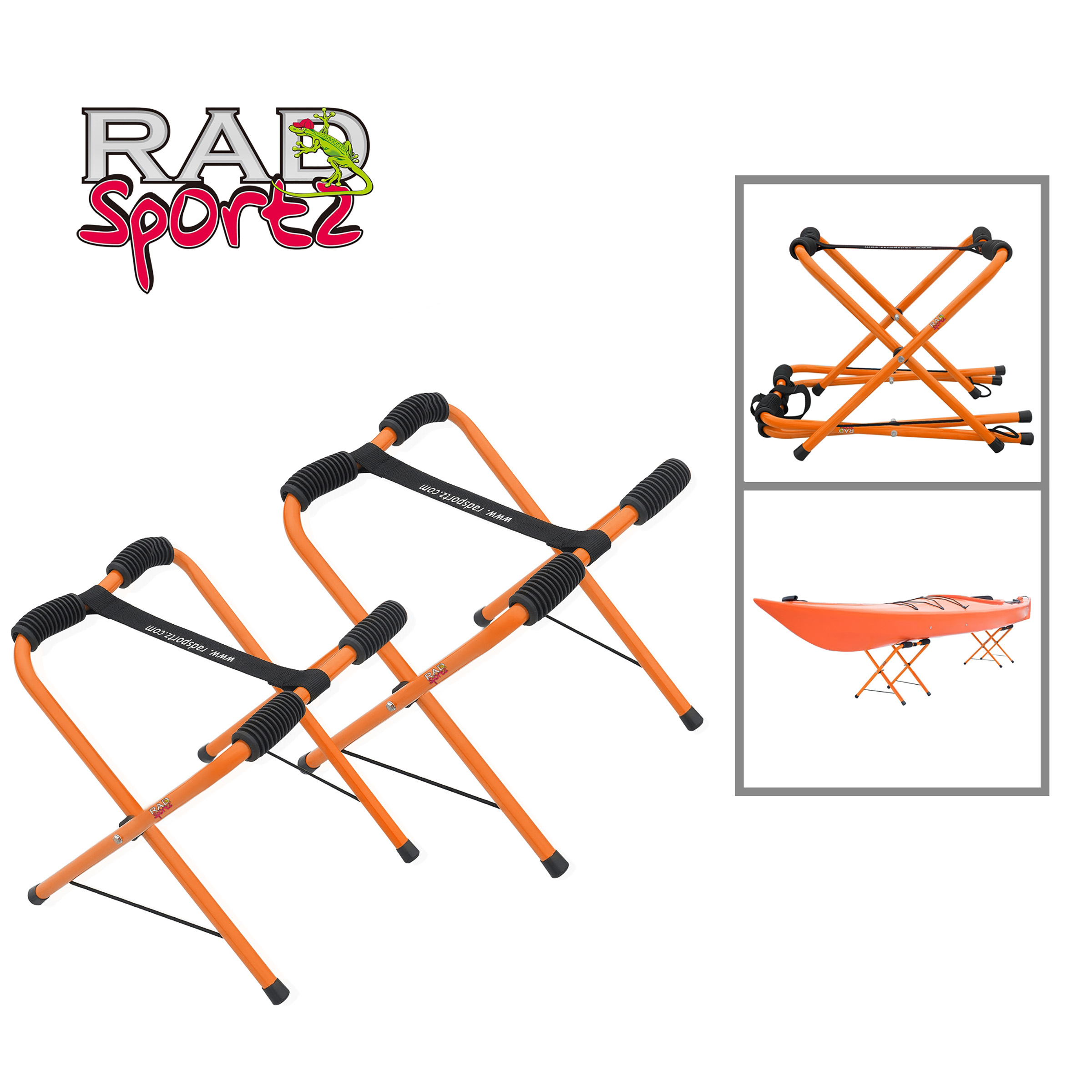 RAD Sportz Portable Kayak Paddle Board Easy Stands Fold For Easy Storage Carry Bag Included
